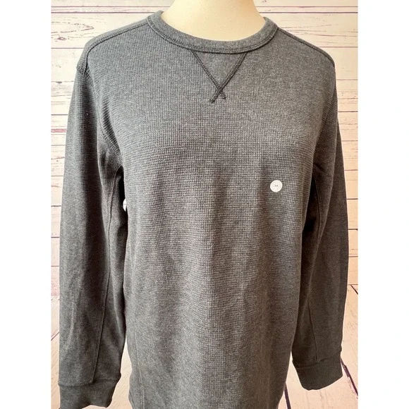 Eddie Bauer Thermal Shirt Mens Medium NWT Long Sleeve‎ Crew Waffle Knit Gray - Picture 7 of 10